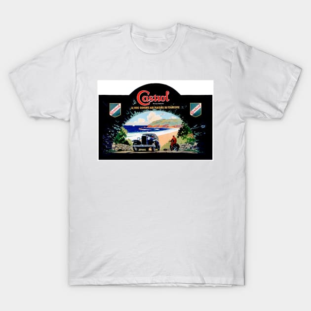 Vintage Advertising Poster France Castrol T-Shirt by vintagetreasure